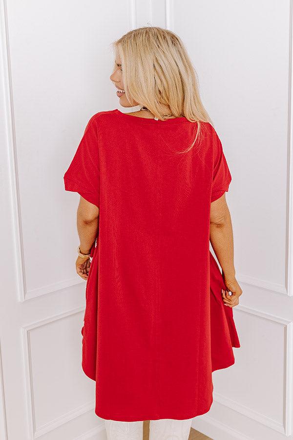 School Spirit Sequin Embroidered Mini Dress in Arkansas Curves Product Image