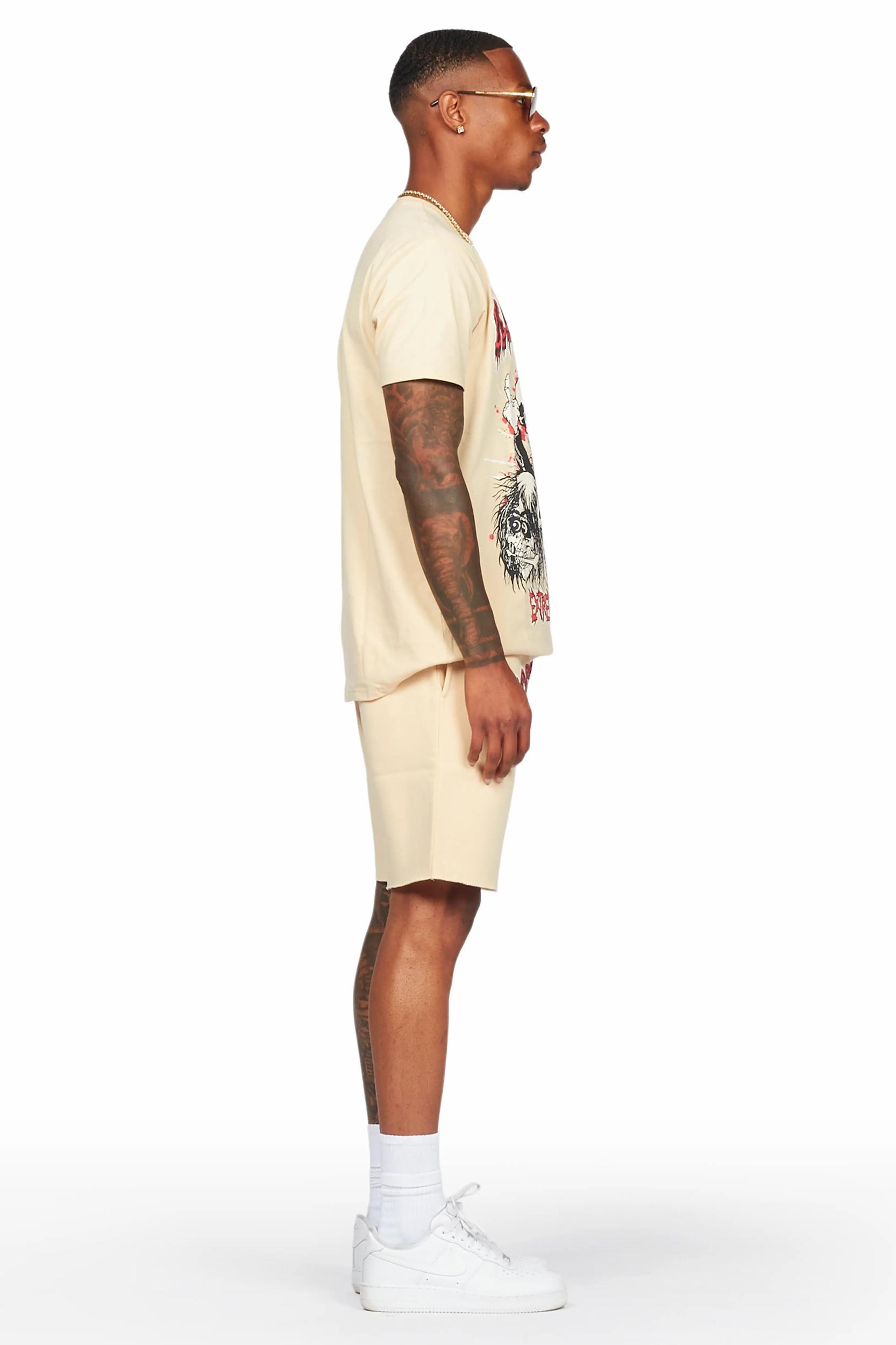 Tabor Beige T-Shirt/Short Set Male Product Image