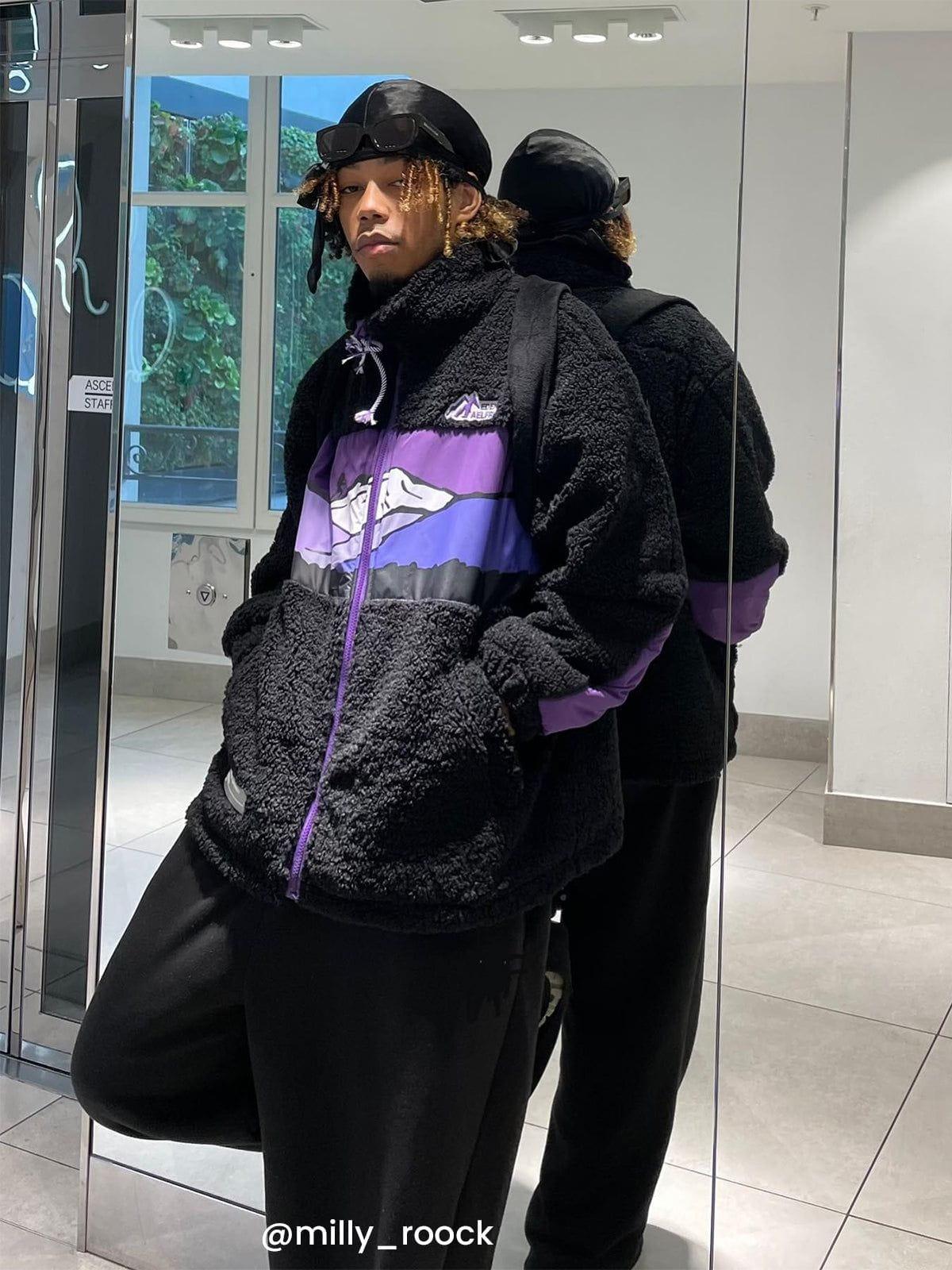 Aelfric Eden Mountains Graphic Sherpa Coat Product Image