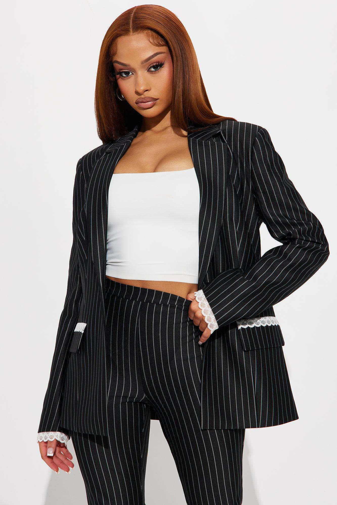 Power Siren Blazer Capri Set - Black Product Image
