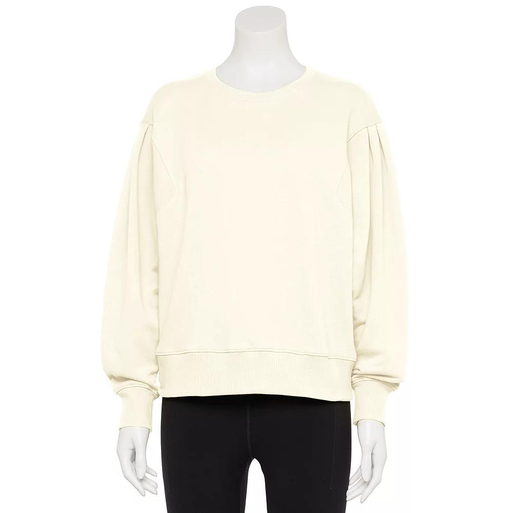 Women's Sonoma Goods For Life® Balloon Sleeve Sweatshirt, Size: XS, Ivory Silk Product Image