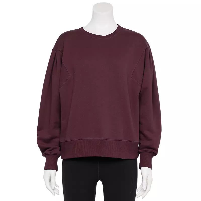 Women's Sonoma Goods For Life® Balloon Sleeve Sweatshirt, Size: Medium, Black Jam Product Image