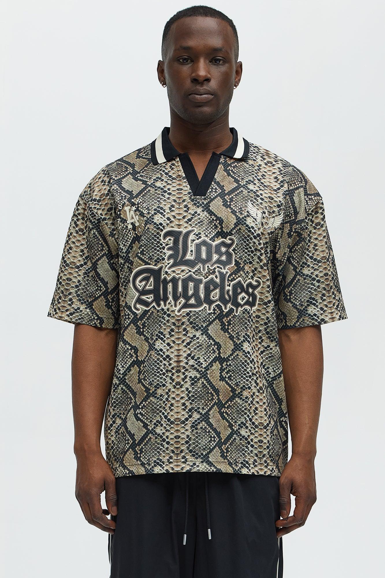 Snake LA Johnny Collar Soccer Jersey - Natural/Combo Product Image