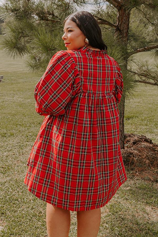 Cheerful Energy Plaid Mini Dress Curves Product Image