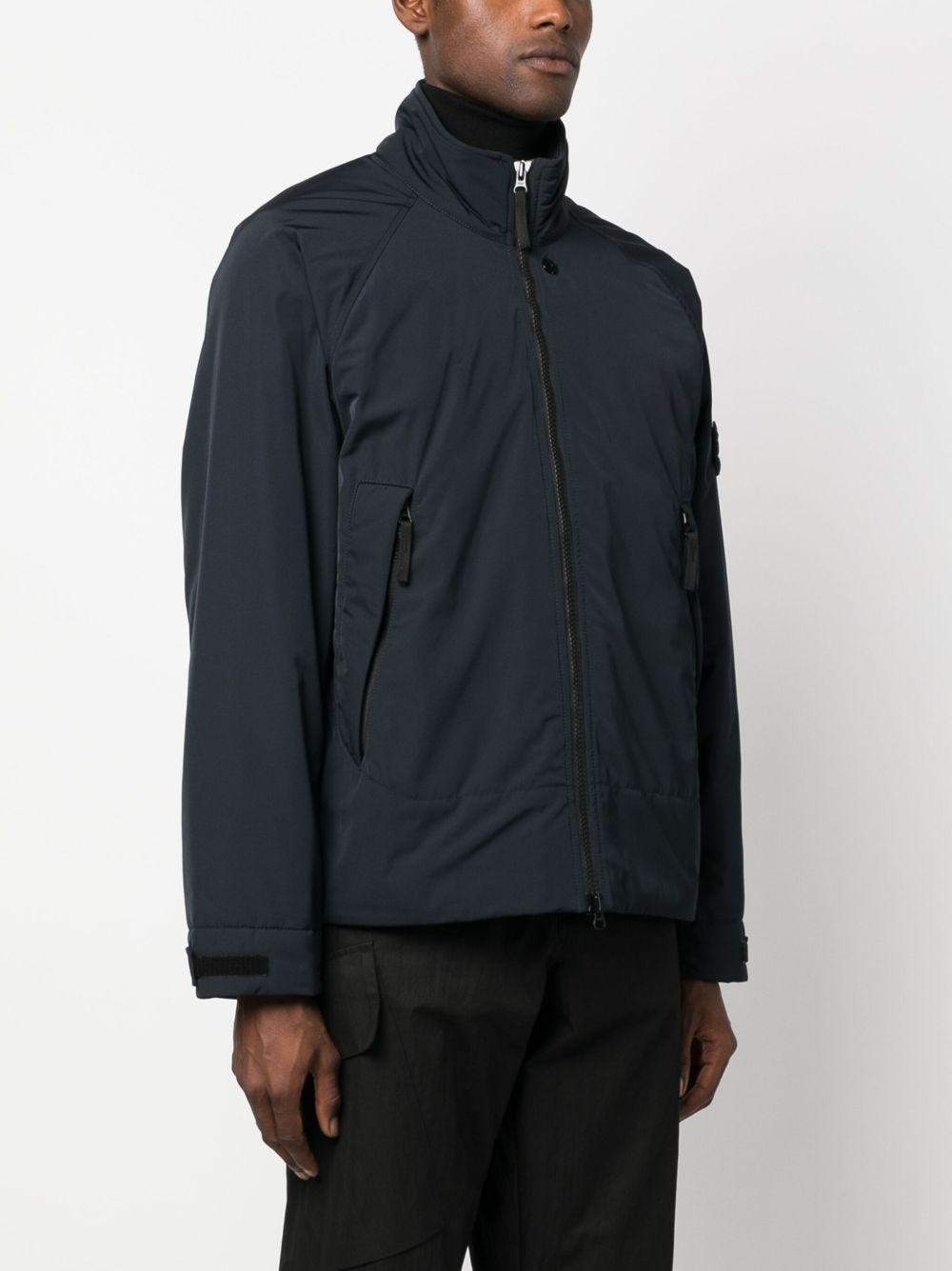 Compass-motif zip-up windbreaker Product Image