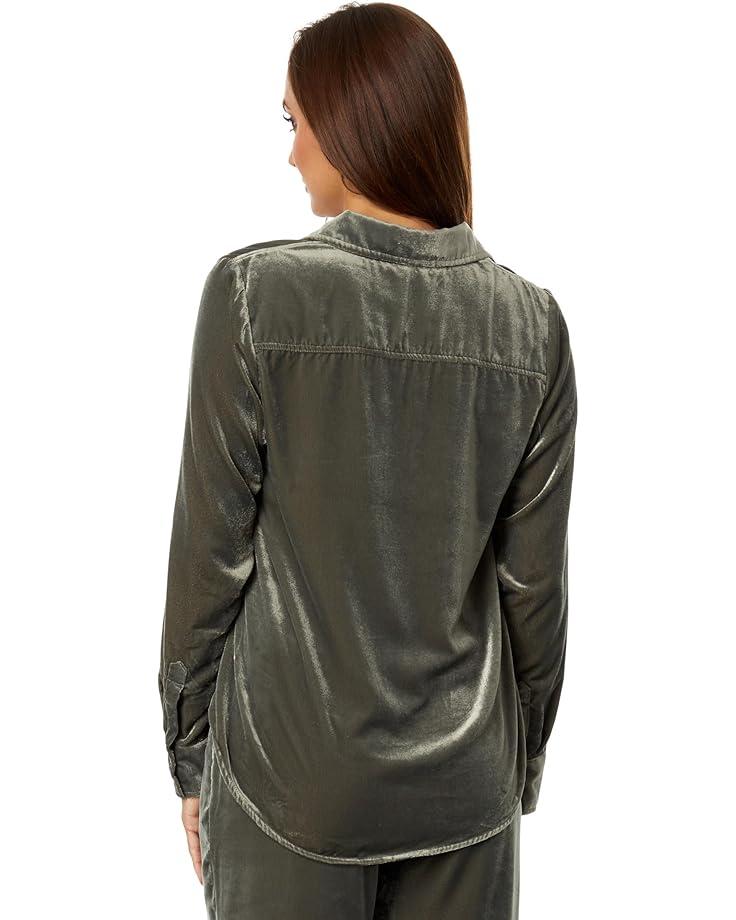 Long Sleeve Blouse with Neck Tie Product Image