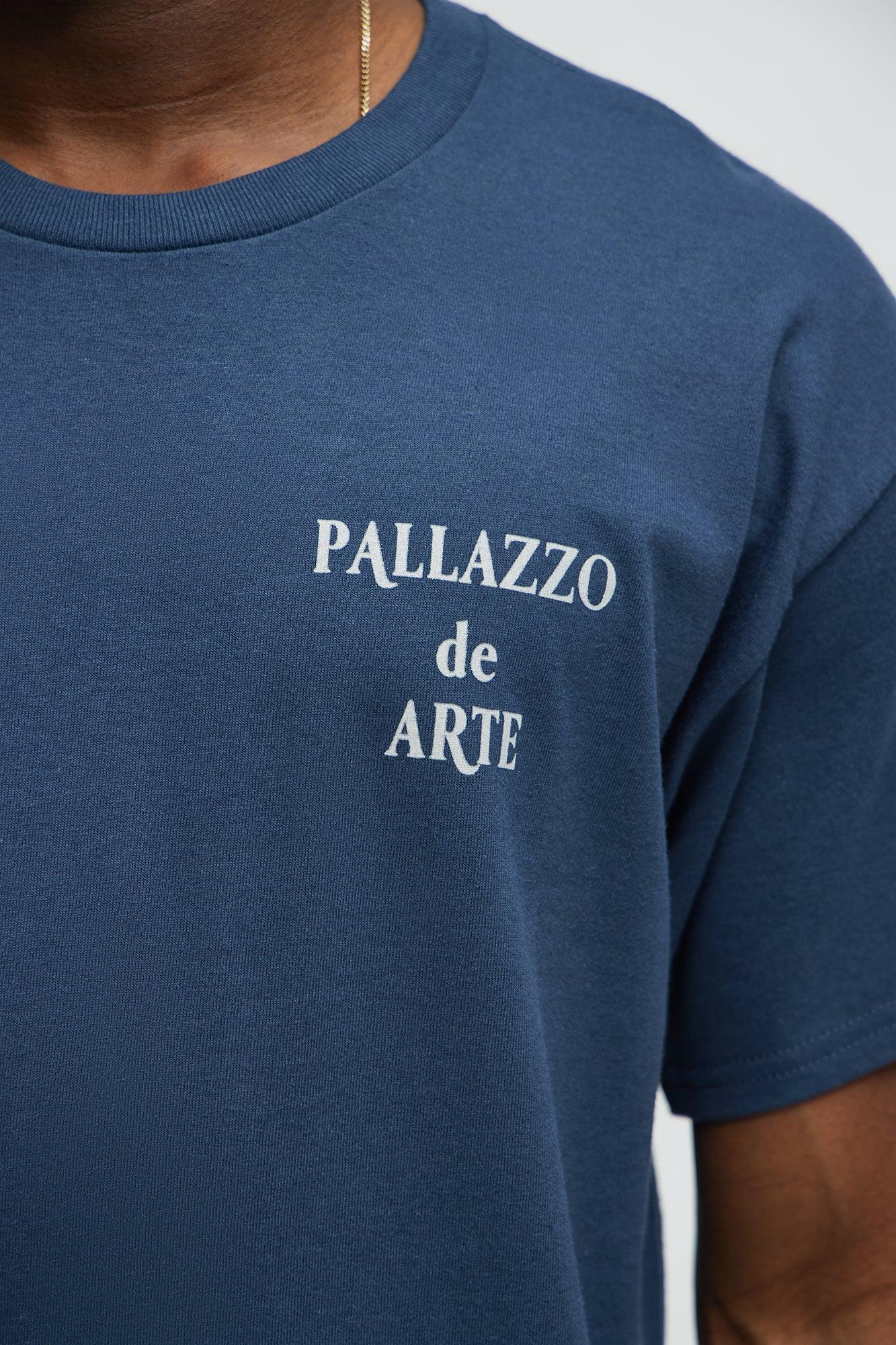 Pallazzo De Arte Short Sleeve Tee - Blue Male Product Image