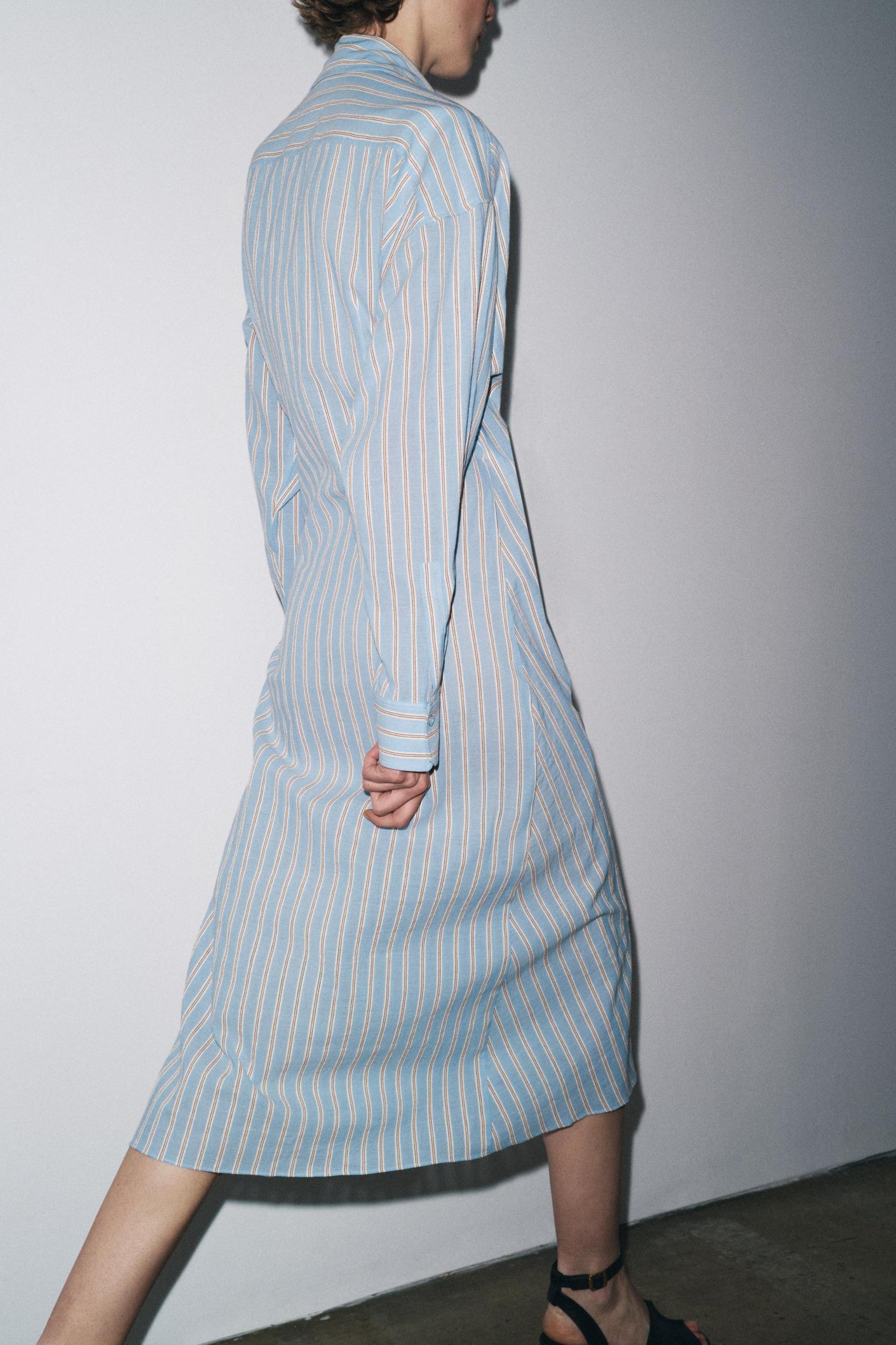 STRIPED WRAP DRESS ZW COLLECTION Product Image