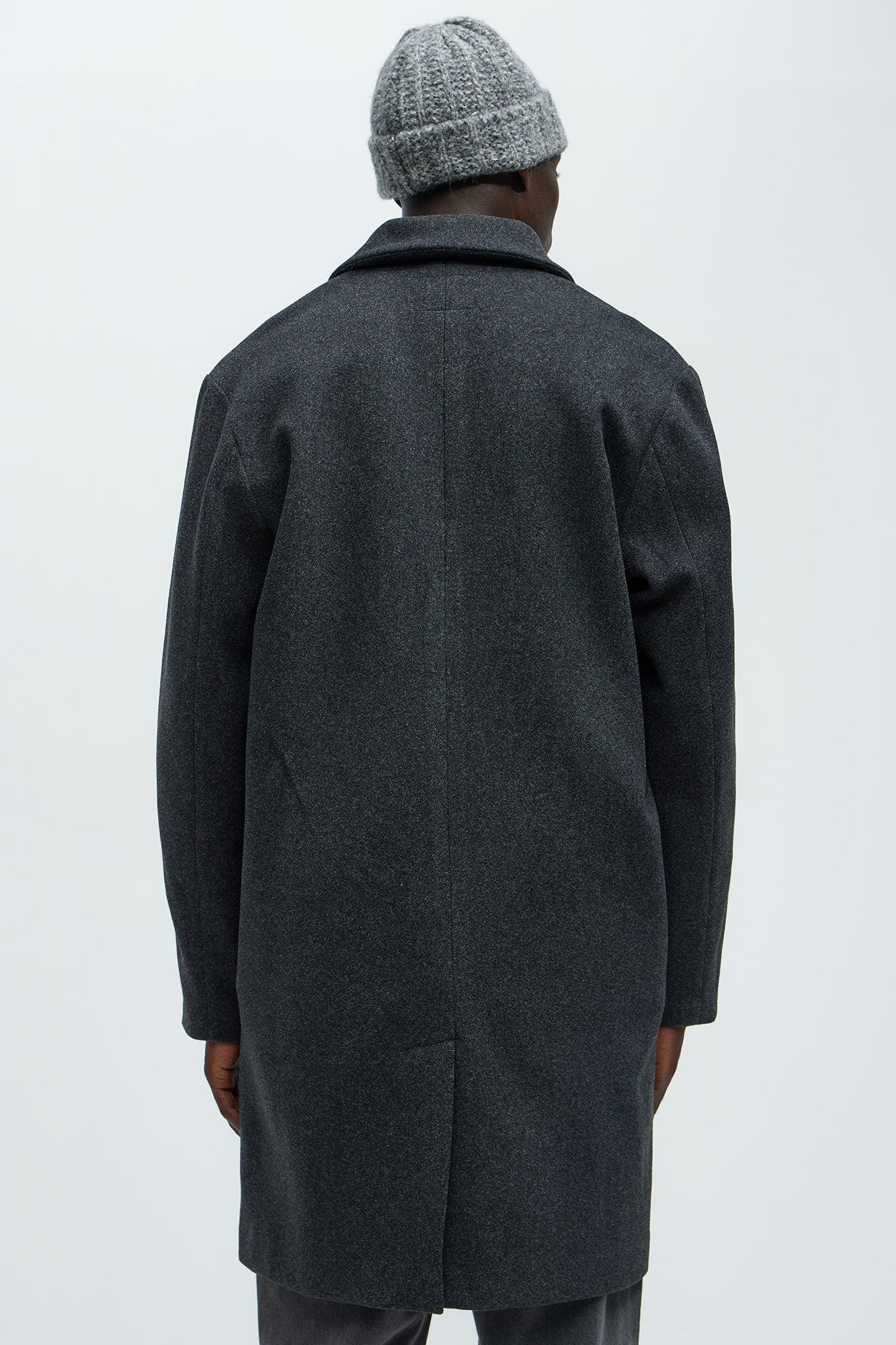 Kazan Wool Like Long Coat - Grey Product Image