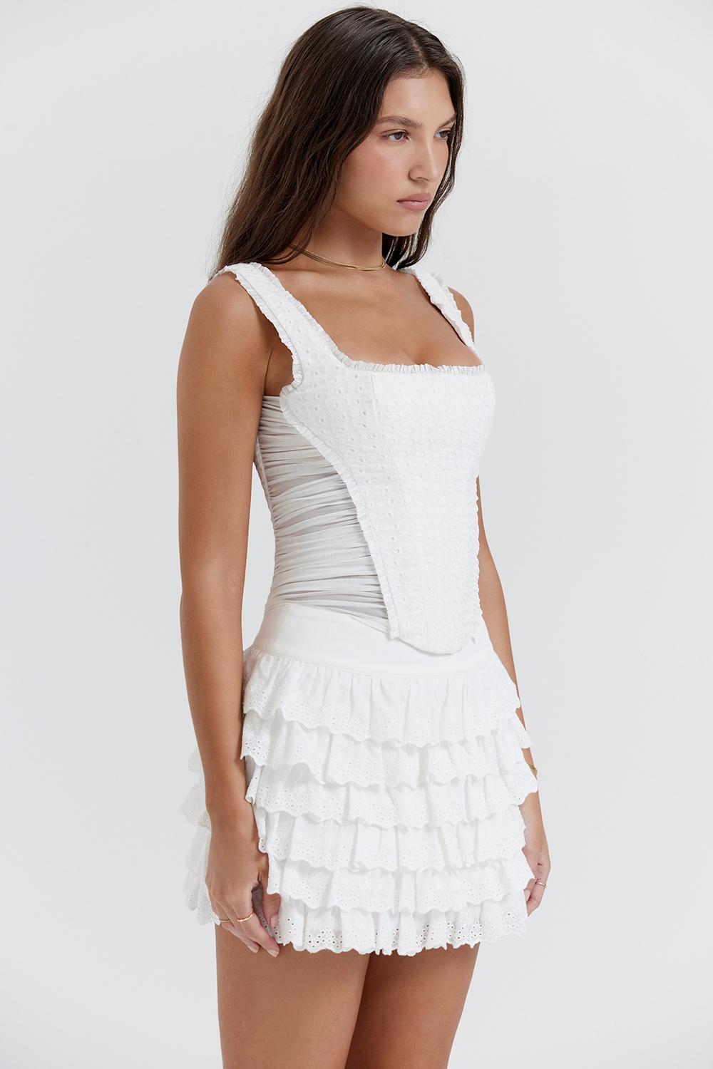 Catalina  white broderie anglais corset Product Image