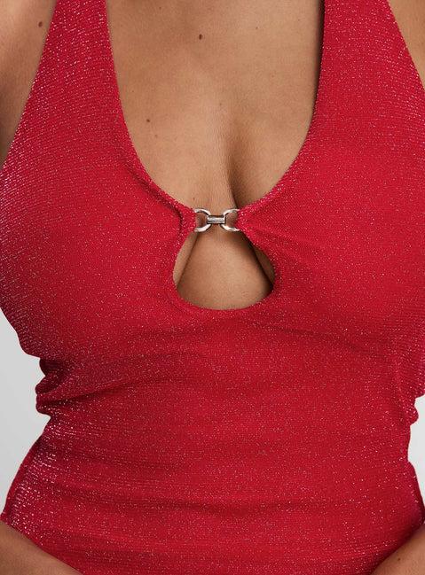 Allende Halter Top Red Product Image