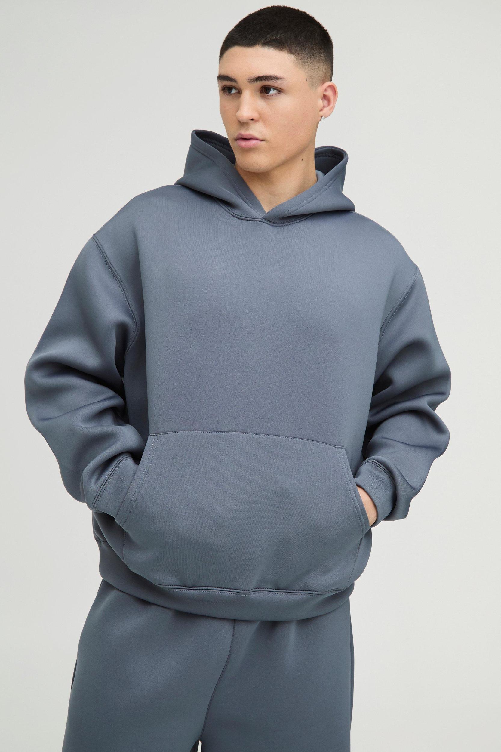 Oversized Boxy Bonded Scuba Hooded Tracksuit | boohooMAN USA Product Image