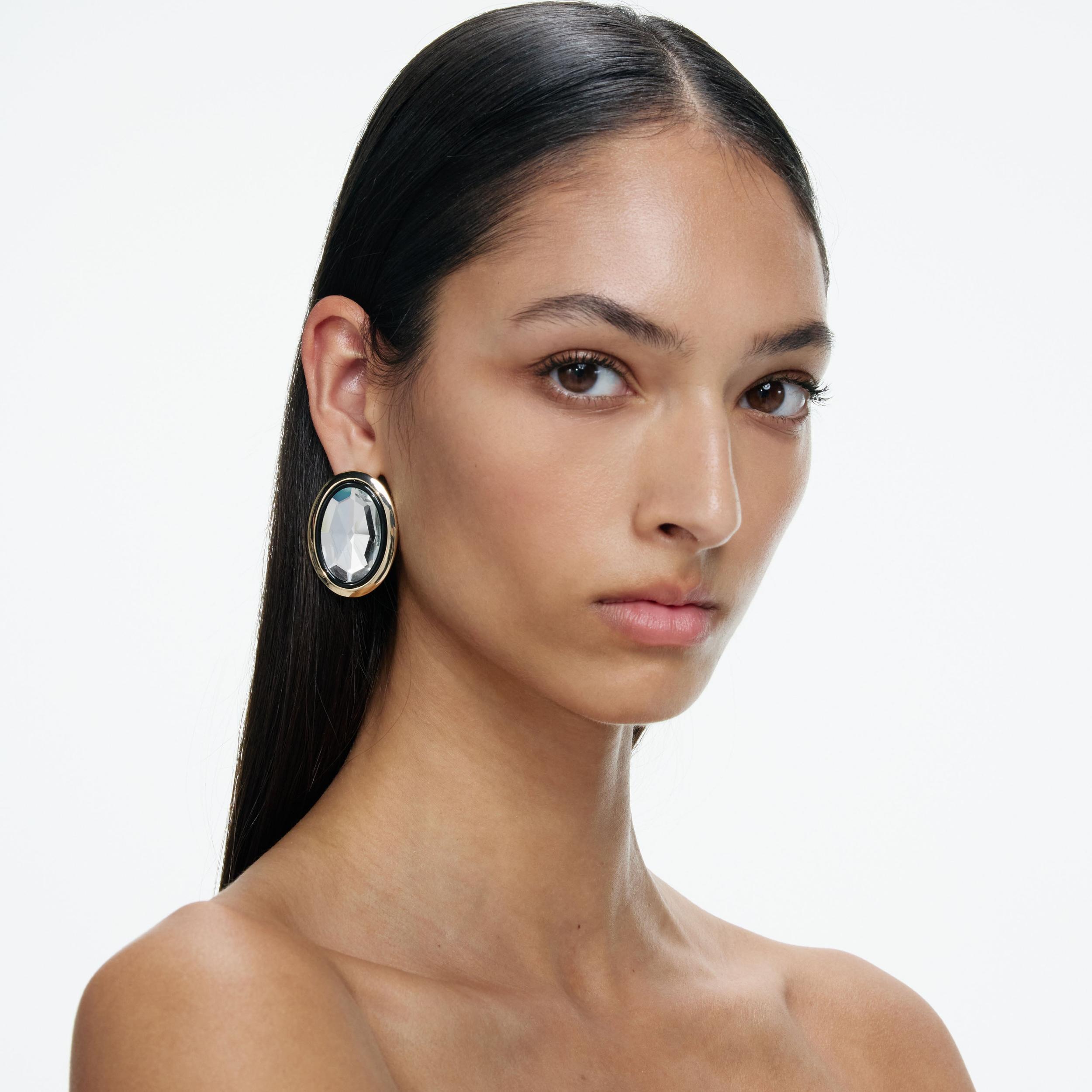 Crystal Oval Earrings Product Image