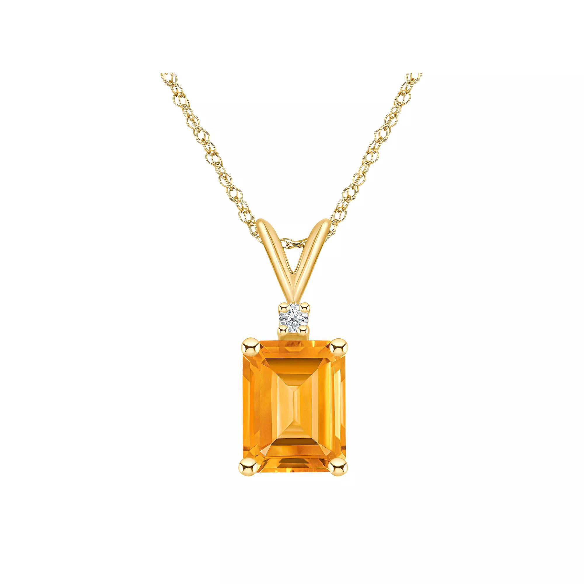 Celebration Gems 14k White Gold Gemstone & Diamond Accent Pendant Necklace, Women's,  Product Image