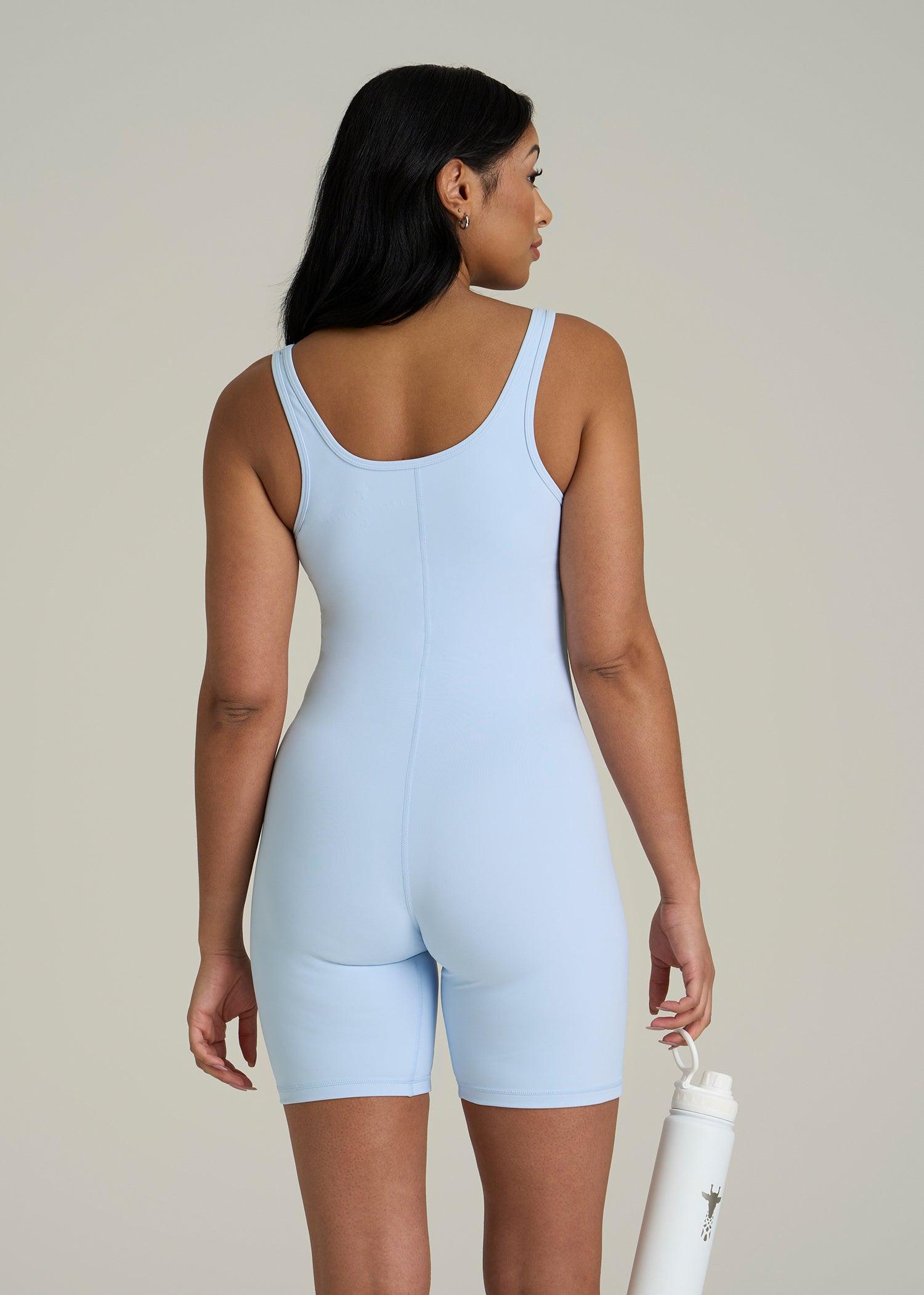 Balance Scoopneck Romper for Tall Women in Ice Blue Female Product Image