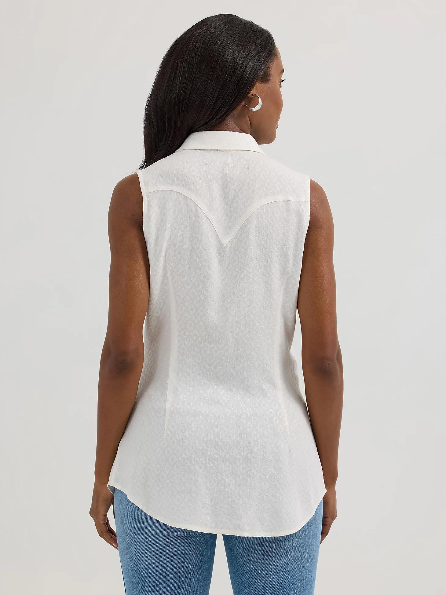 Women's Wrangler Retro® Textured Slim Western Snap Tank | Women's TOPS | Wrangler® Product Image
