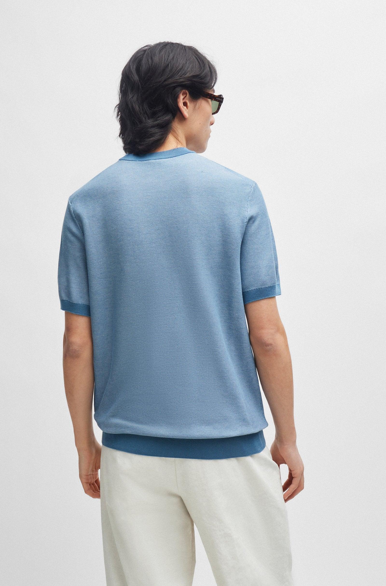 Boss SHORT-SLEEVED SWEATER WITH MICRO STRUCTURE Product Image