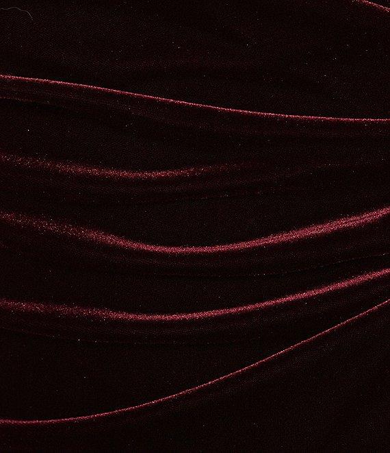 Alex Evenings 3/4 Sleeve Surplice V-Neck Tulip Hem Velvet Dress Product Image