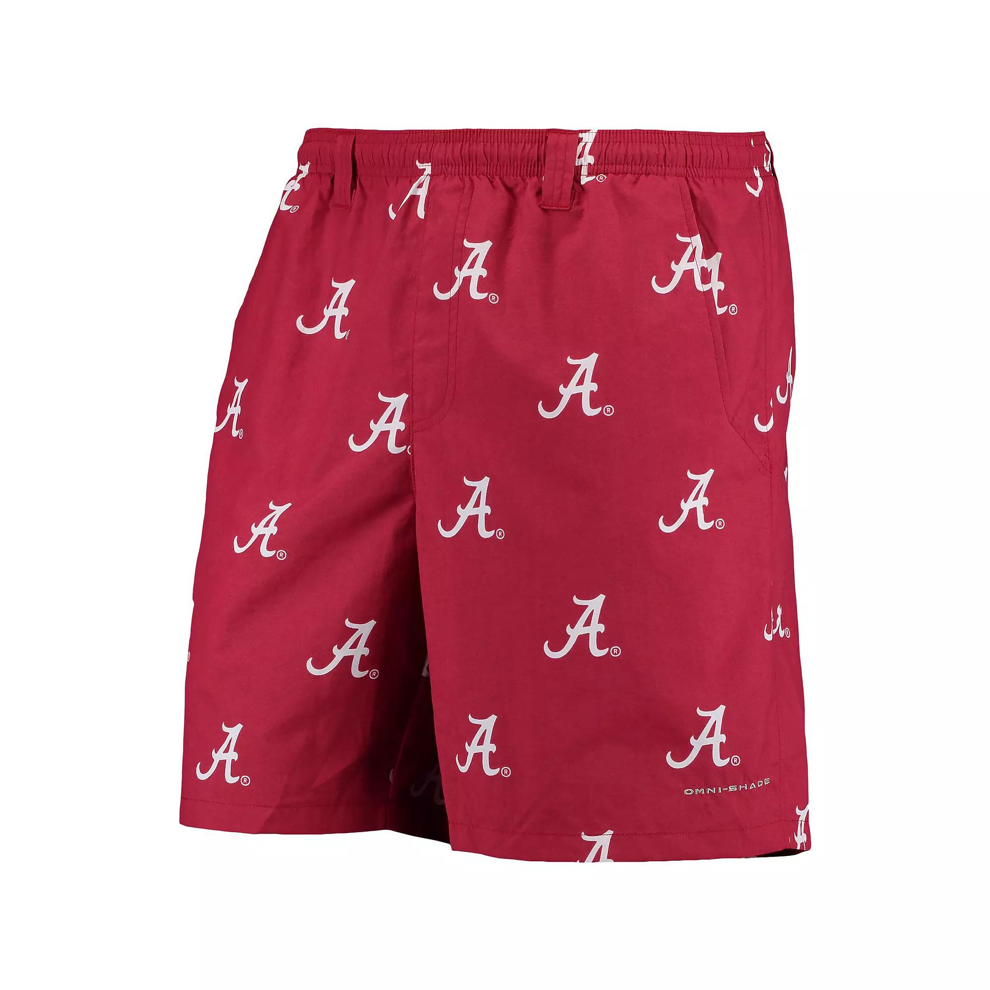 Men's Columbia PFG Crimson Alabama Crimson Tide Backcast II 8-in. Omni-Shade Hybrid Shorts,  Product Image