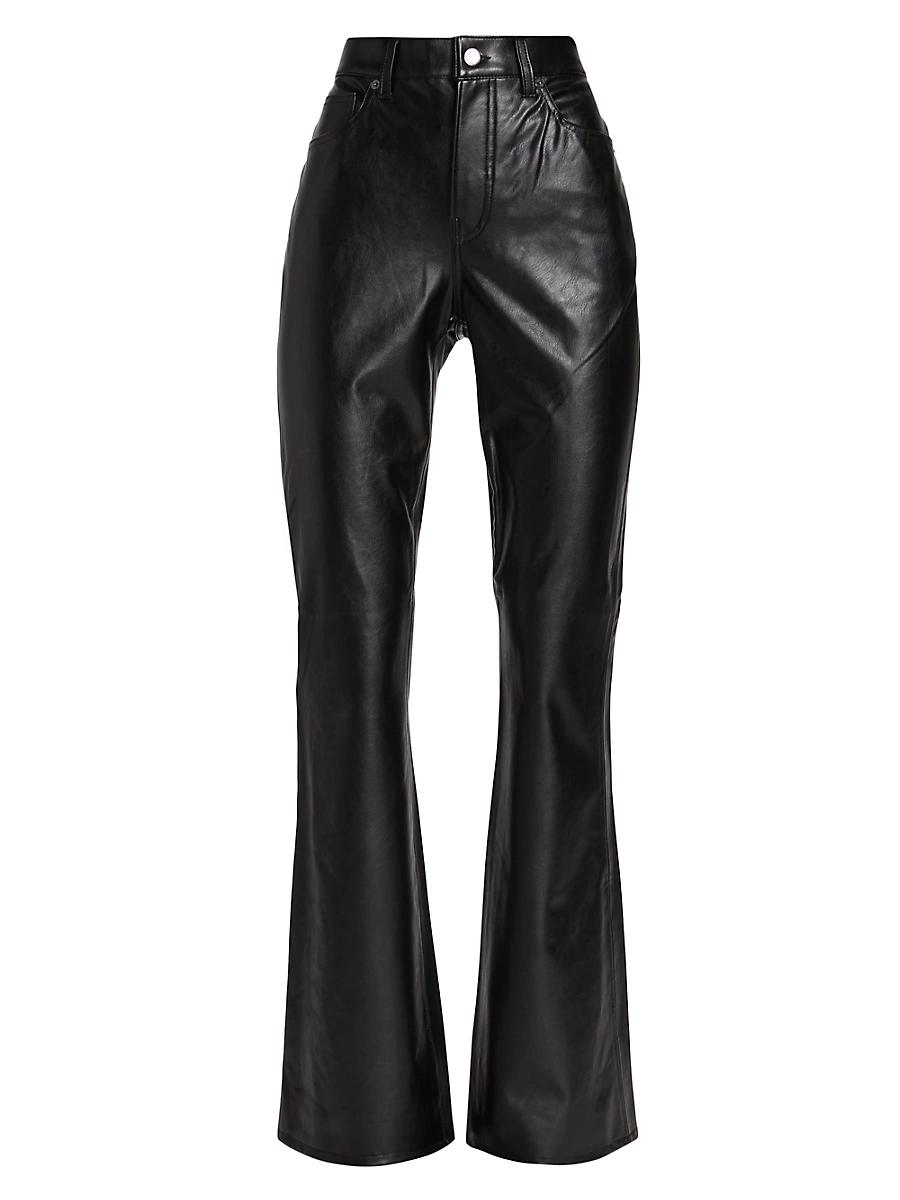 Womens Beverly Faux Leather Flared Pants Product Image