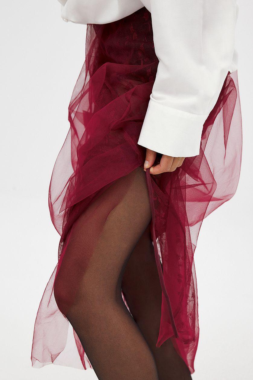 Draped Lace Skirt Product Image