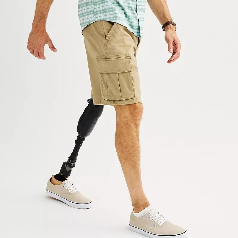 Men's Sonoma Goods For Life® 10" Adaptive Flexwear Cargo Shorts, Size: 30, Green Product Image