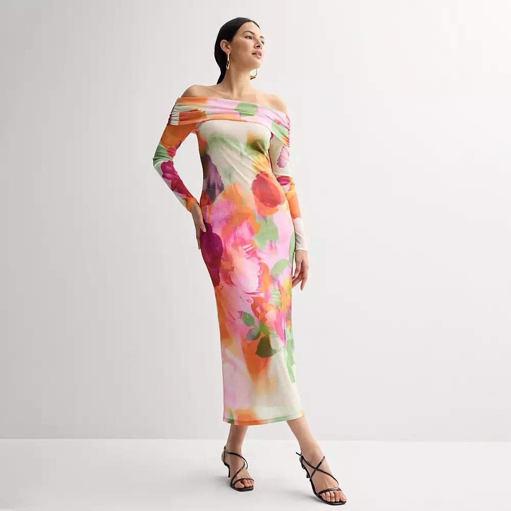 Women's INTEMPO™ Off Shoulder Dress, Size: Small, Pink Garden Product Image