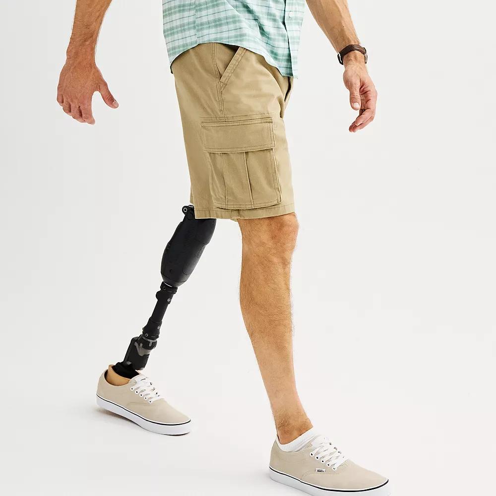 Men's Sonoma Goods For Life® 10" Adaptive Flexwear Cargo Shorts, Size: 30, Green Product Image