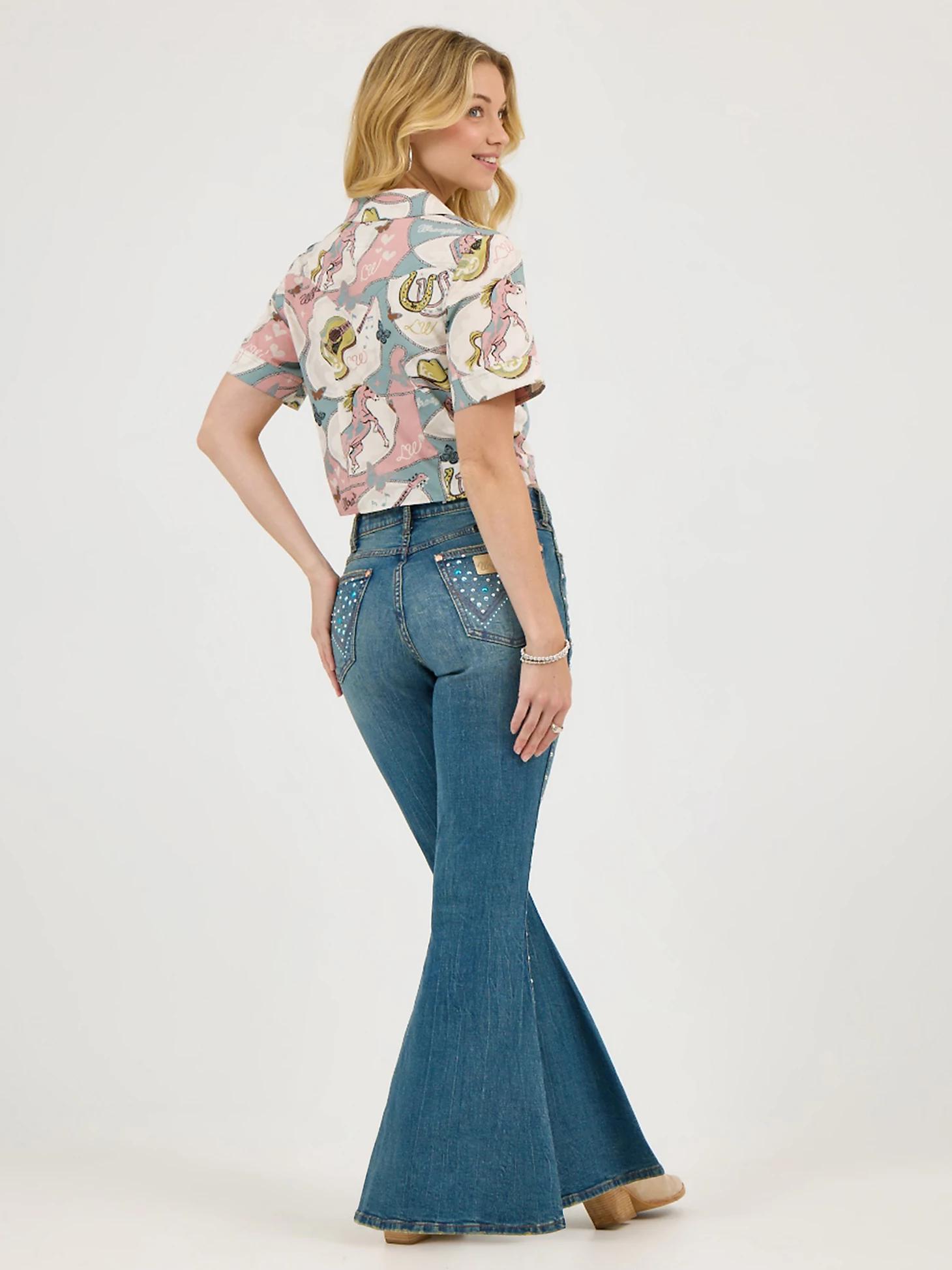 Wrangler x Lainey Wilson Tie Front Camp Shirt | Women's TOPS | Wrangler® Product Image