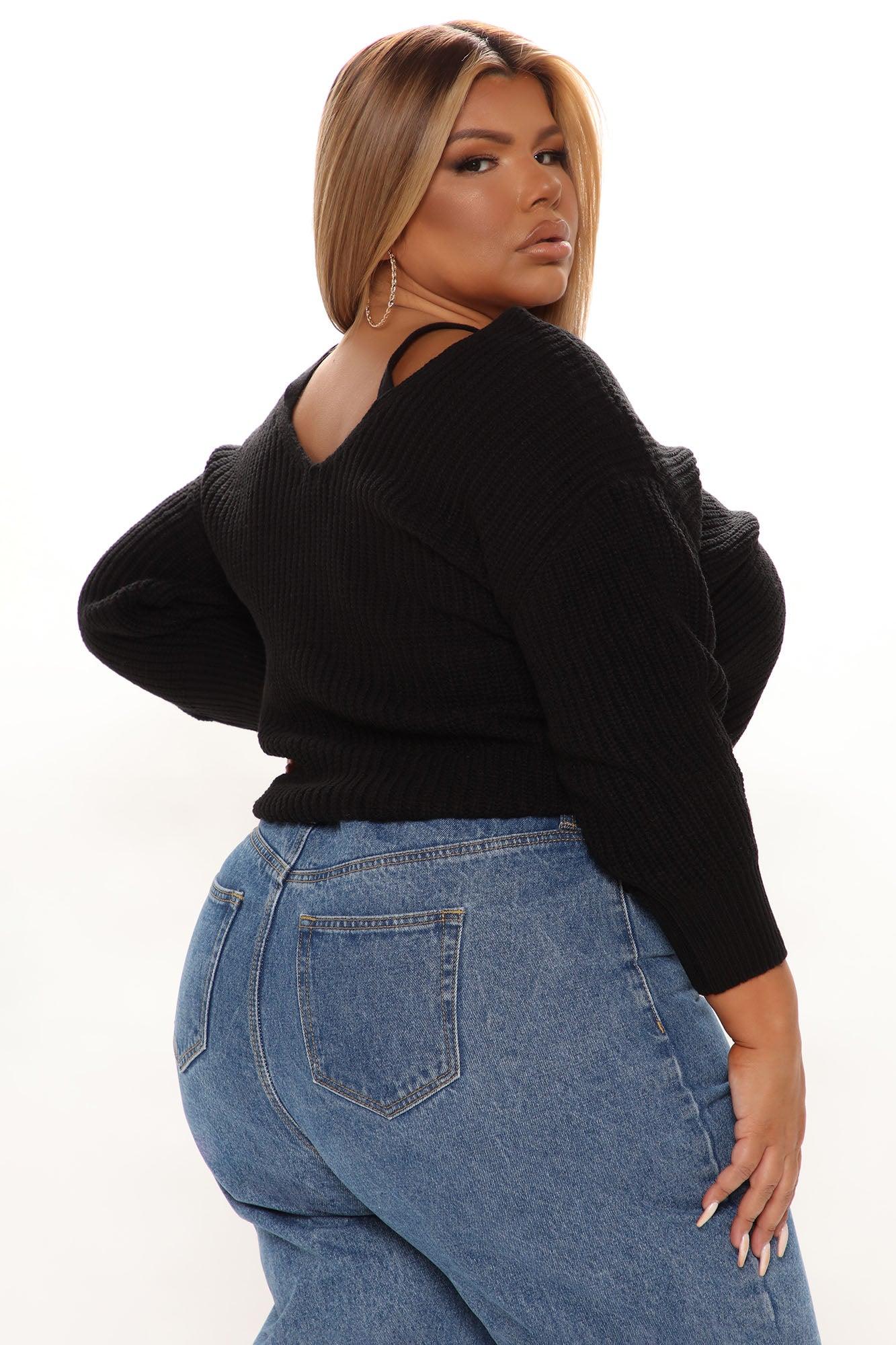 Fall Fave Twist Sweater - Black Female Product Image