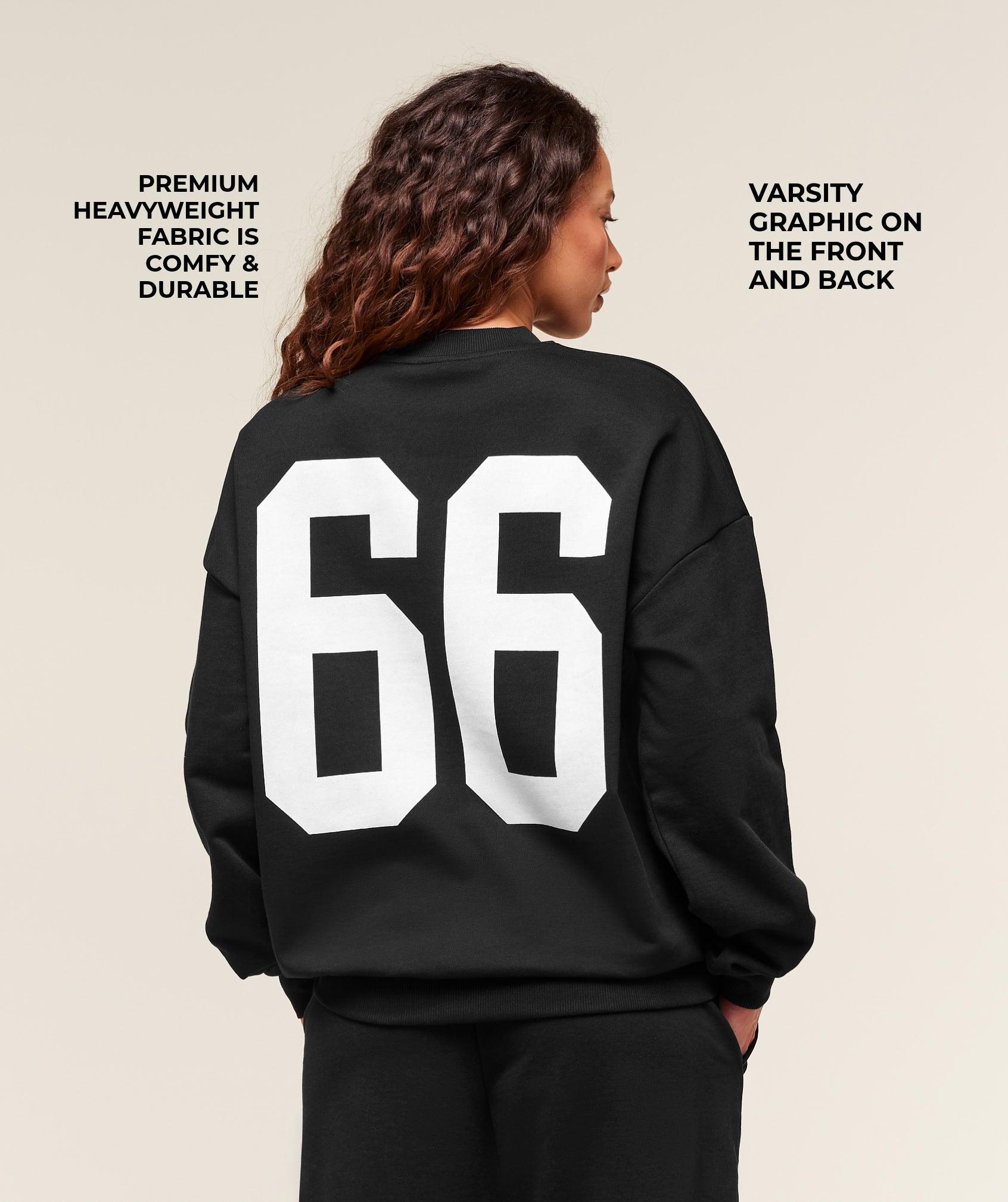 Gymshark Campus Graphic Pullover - Black Female Product Image