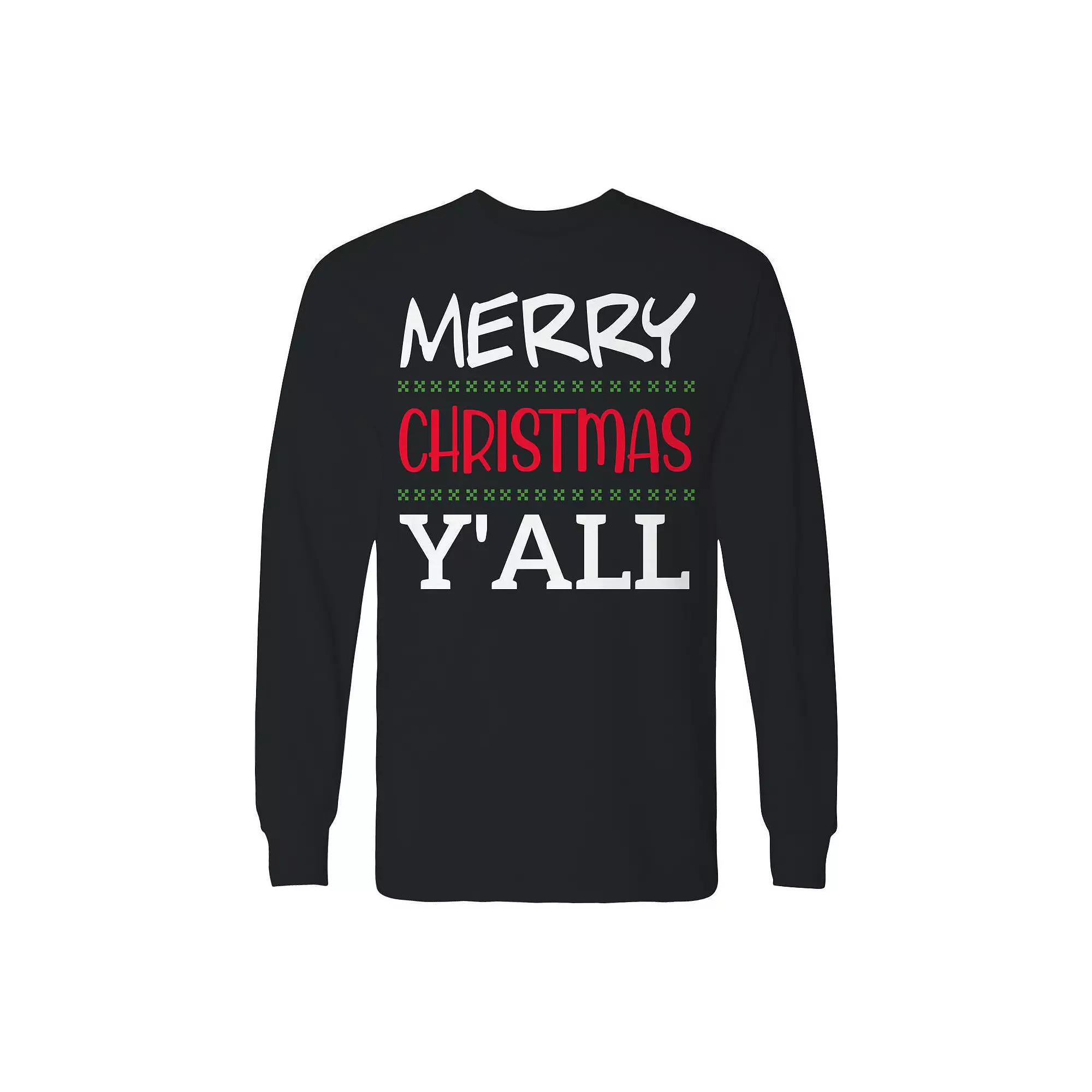 Men's Christmas Merry Christmas Long Sleeve Graphic Tee, Adult Unisex,  Product Image