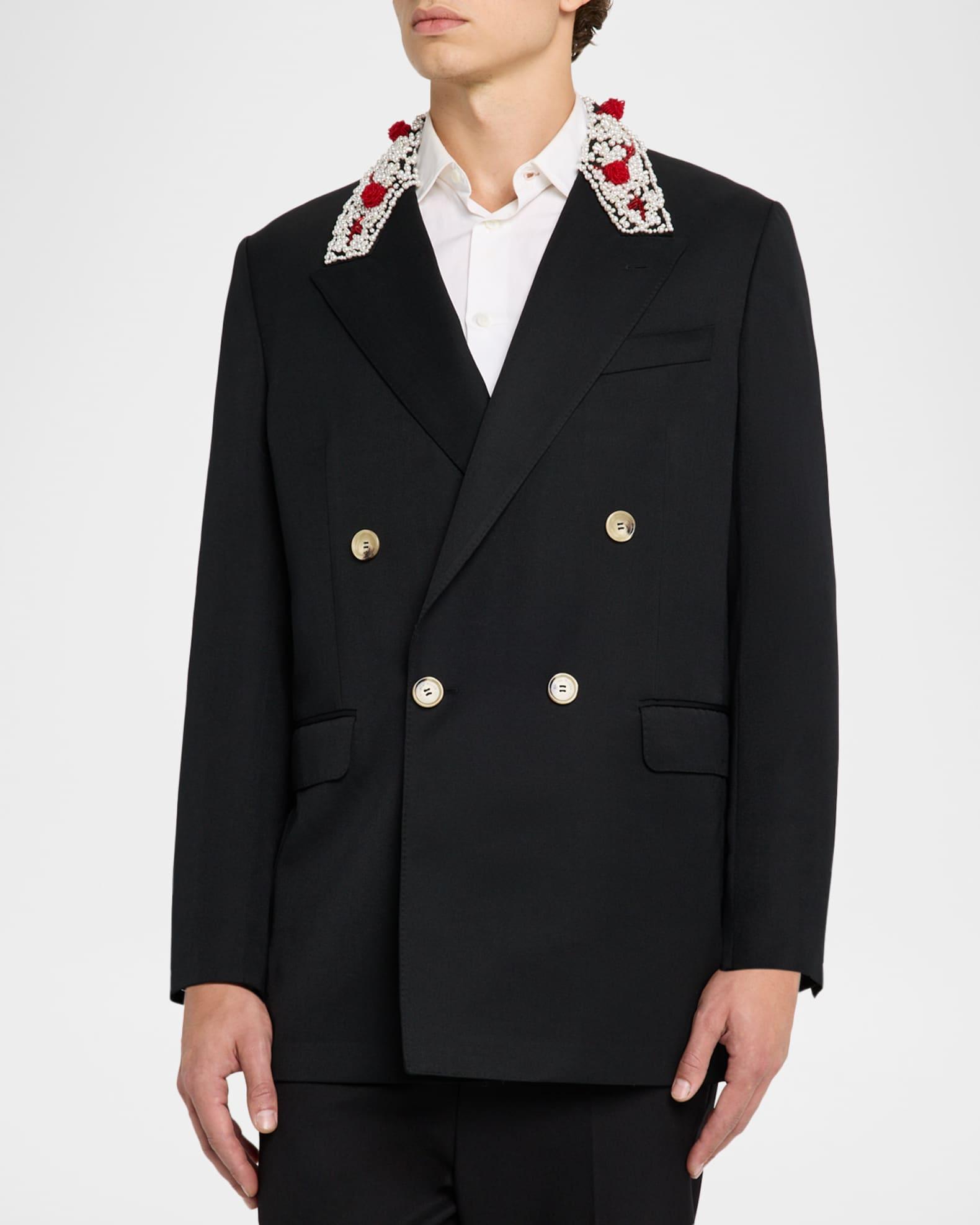 Men's Turbo-Embellished Double-Breasted Dinner Jacket Product Image