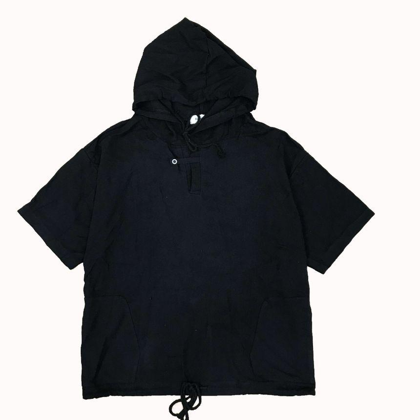 Short-Sleeve Hooded Top Product Image