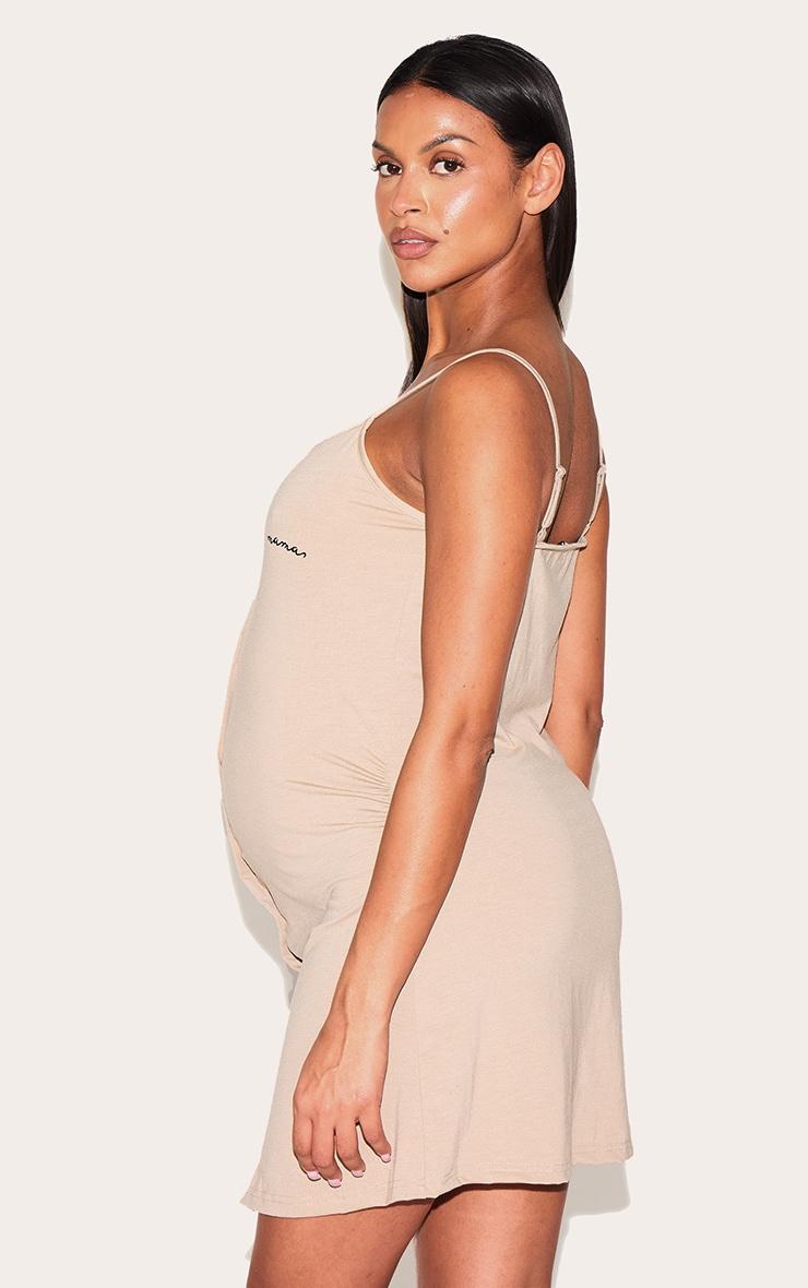 Maternity Sand Mama Strappy Button Up Front Nightie Product Image