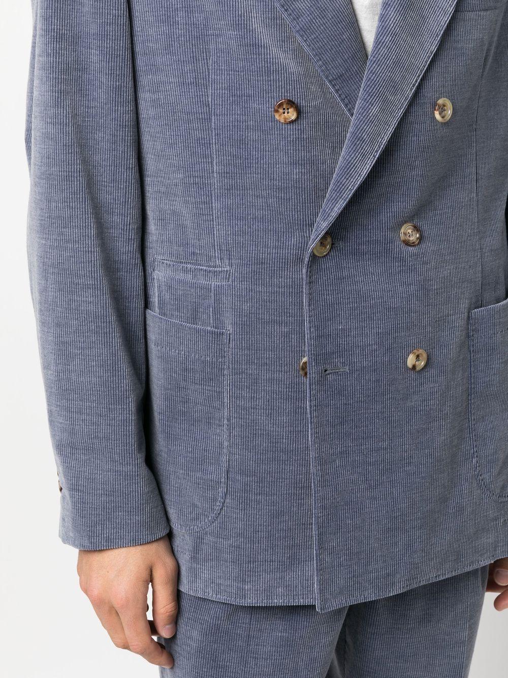 corduroy double-breasted suit jacket Product Image