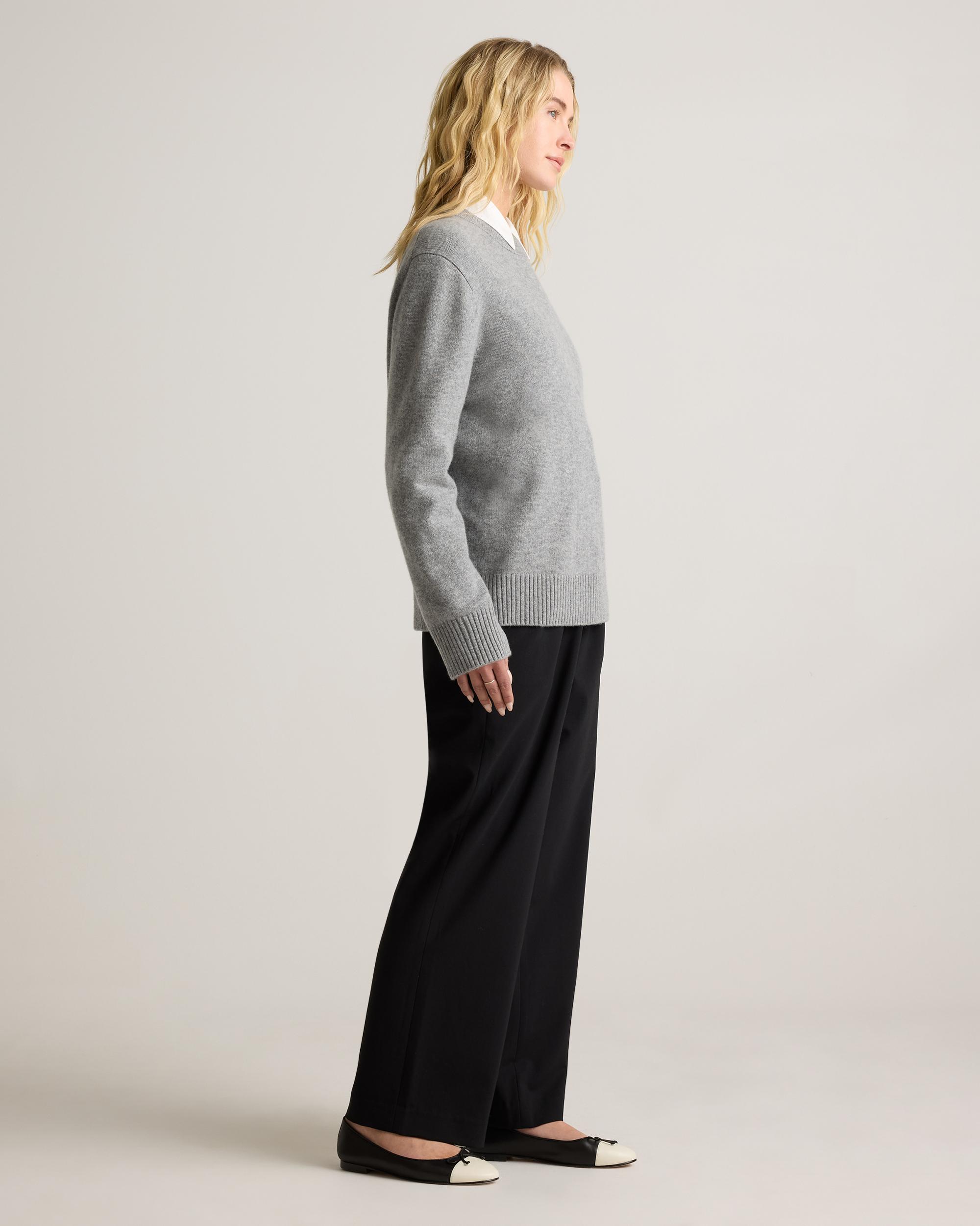 Quince | Women's Mongolian Cashmere Oversized Crewneck Sweater Size XS Product Image