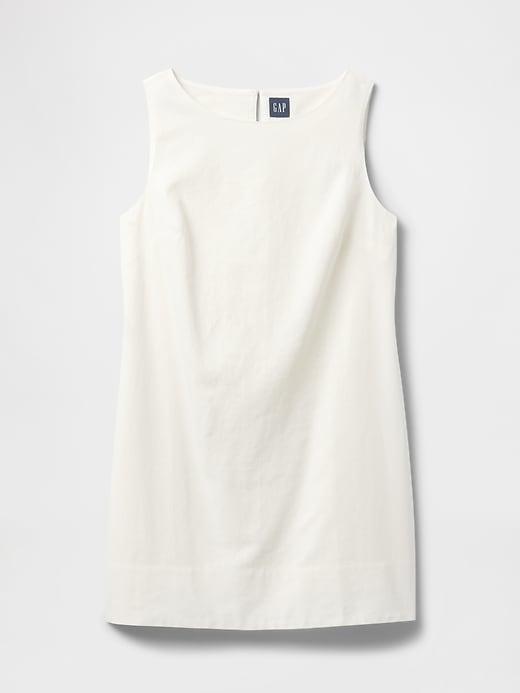 Linen-Blend Mini Shift Dress Product Image
