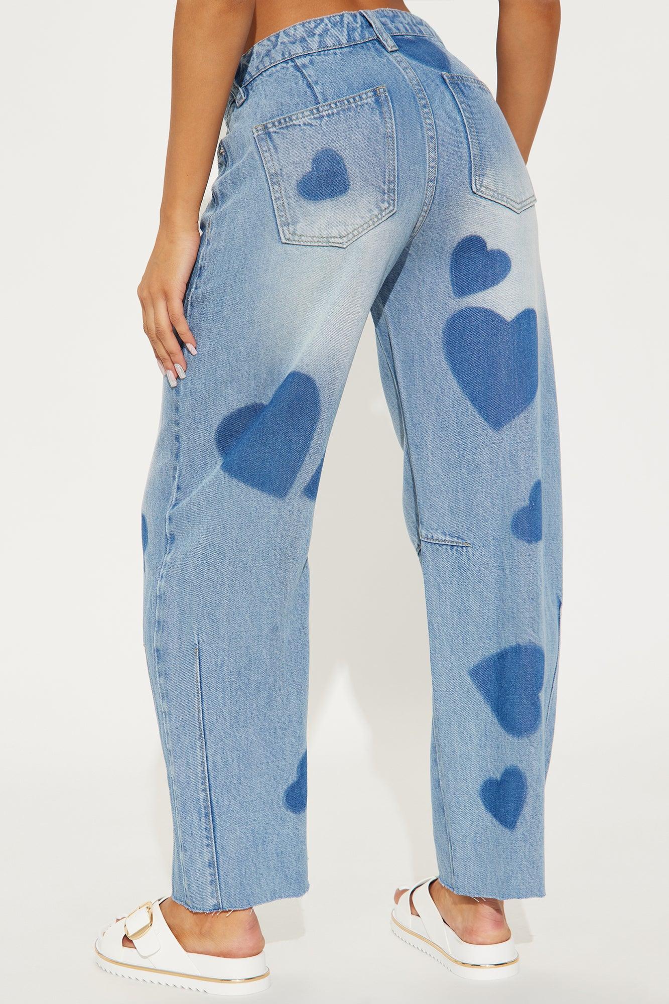 From My Heart High Rise Loose Taper Leg Jeans - Light Wash Female Product Image
