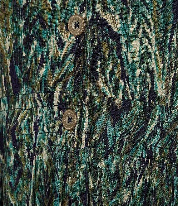 Westbound V-Neck Button Front Midi Dress Product Image