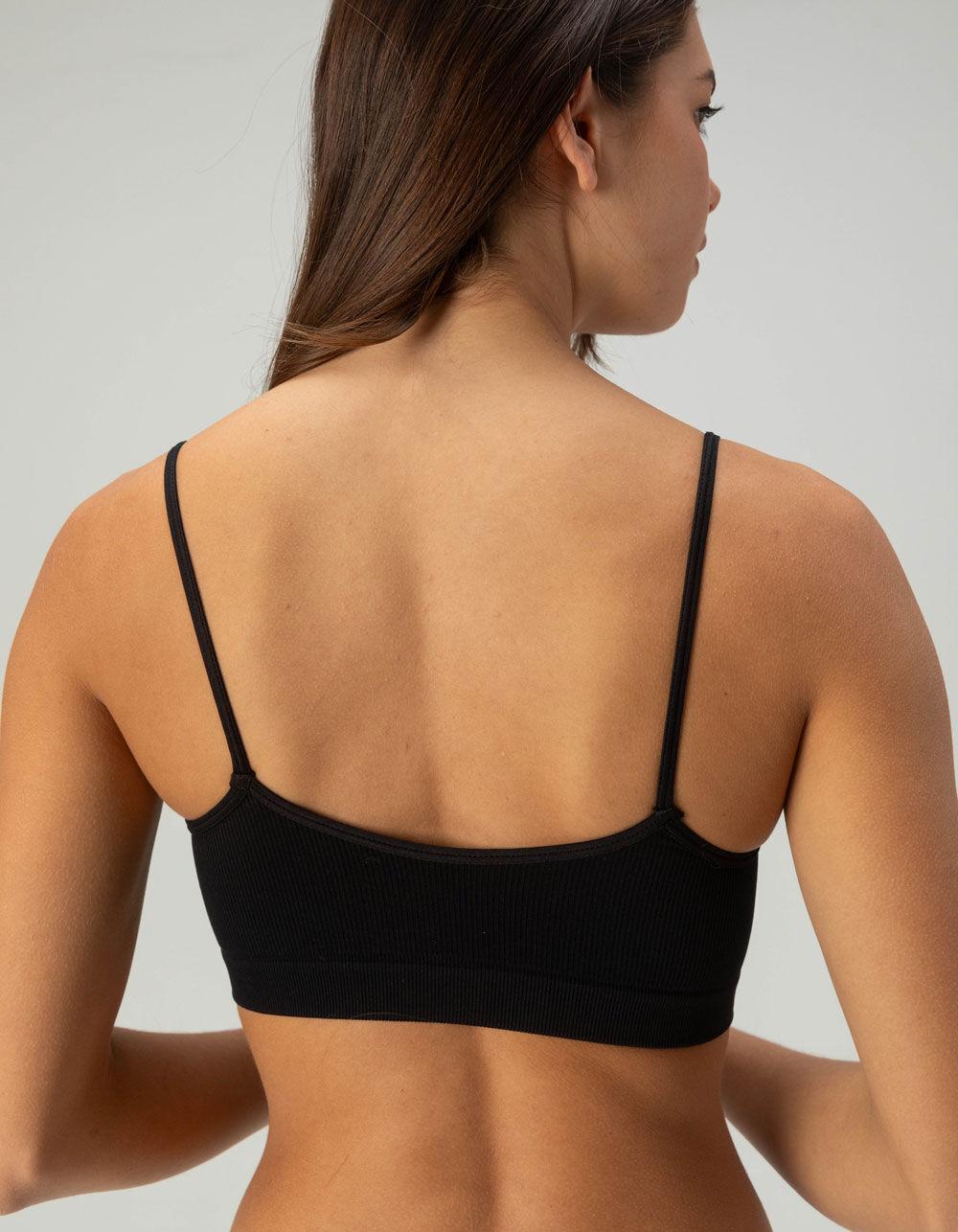 FULL TILT Scoop Neck Womens Bralette - BLACK Product Image