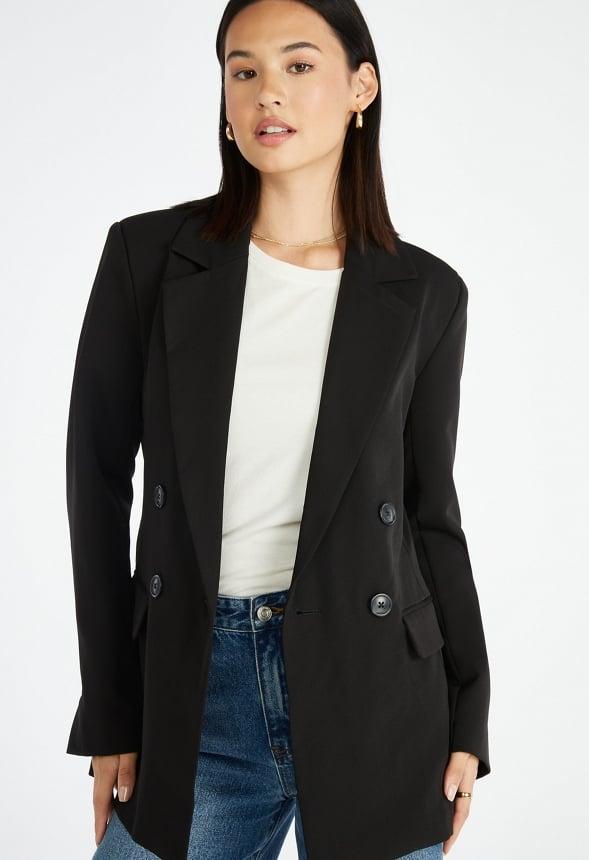 JustFab Margaux Platform Loafer Pump Womens Black/ White Size 8.5 Product Image