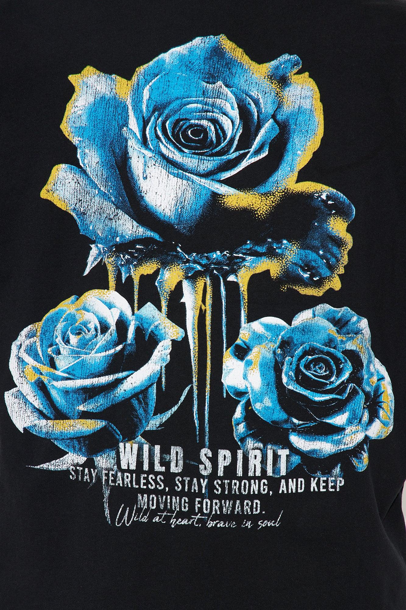 Wild Spirit Thermal Long Sleeve 2Fer Tee - Black/White Female Product Image
