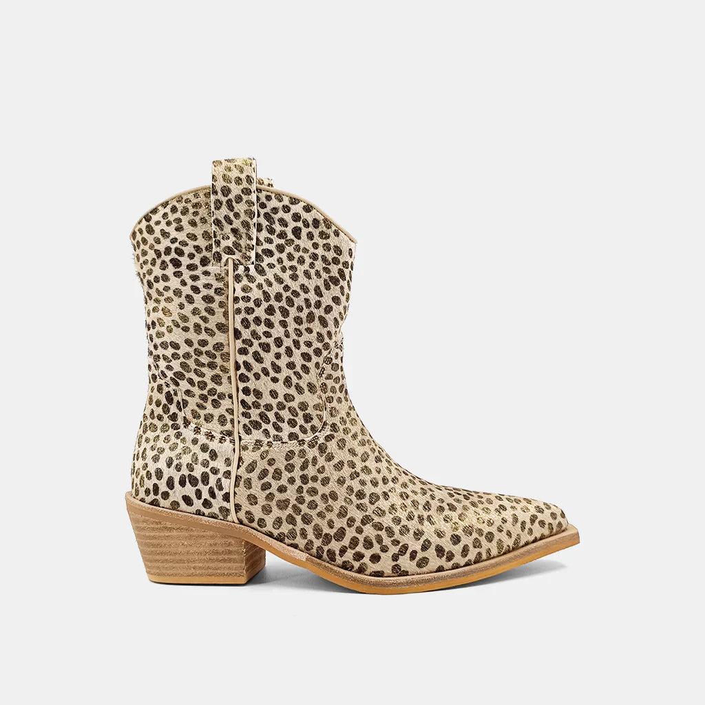 Toni Gold Cheetah Boots Product Image