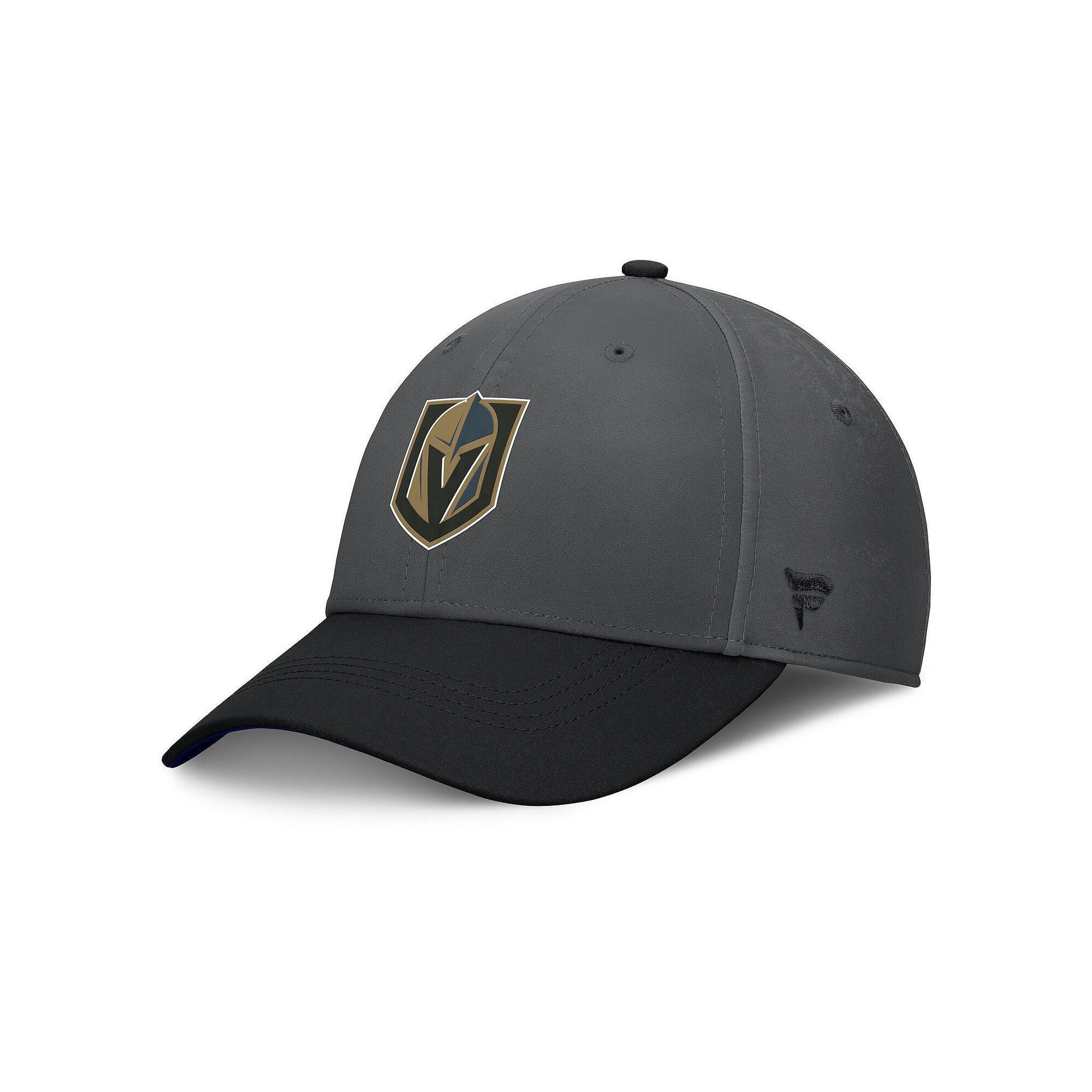 Men's Fanatics Gray/Black Vegas Golden Knights Authentic Pro Rink Flex Hat,  Product Image