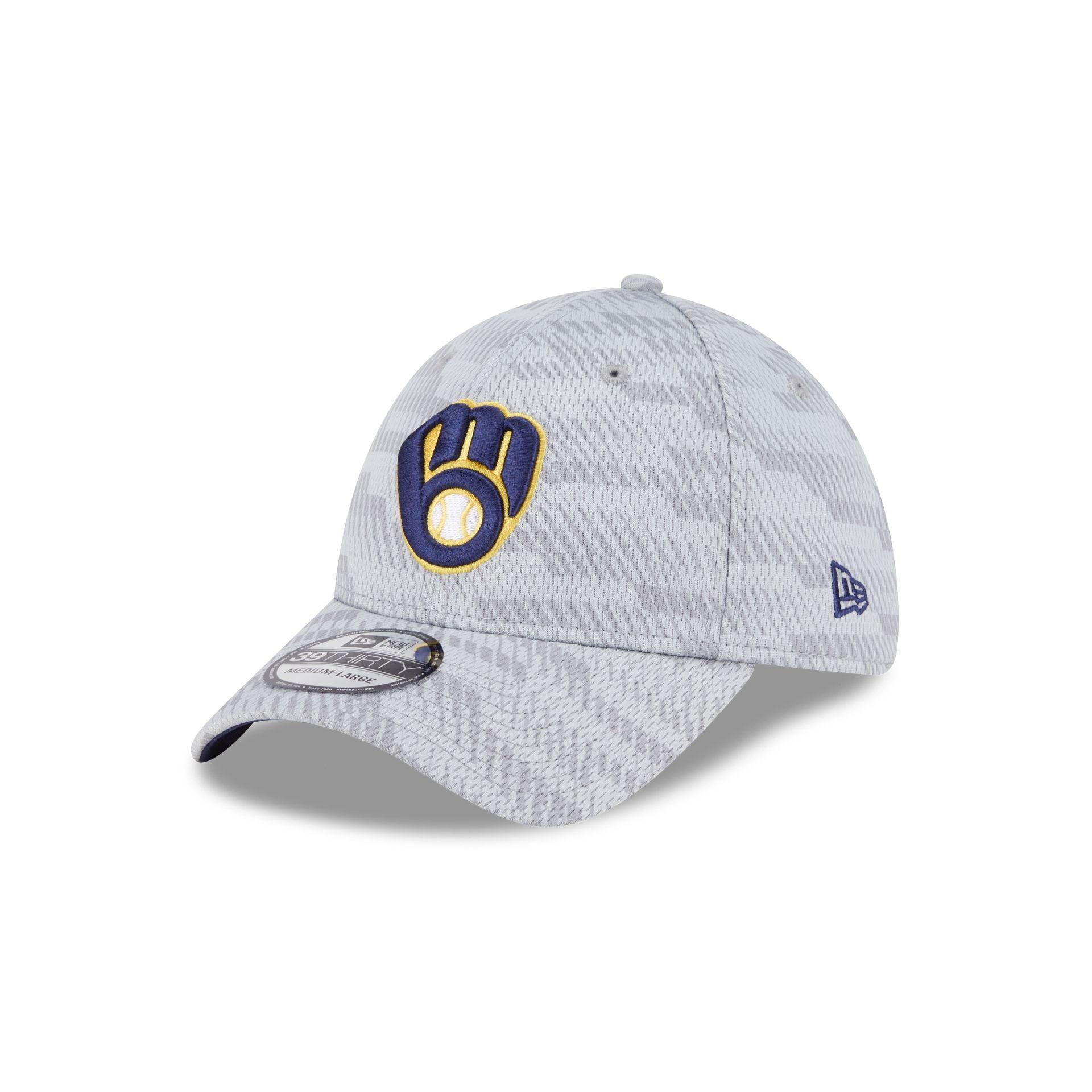 Milwaukee Brewers 2025 Clubhouse Gray 39THIRTY Stretch Fit Male Product Image