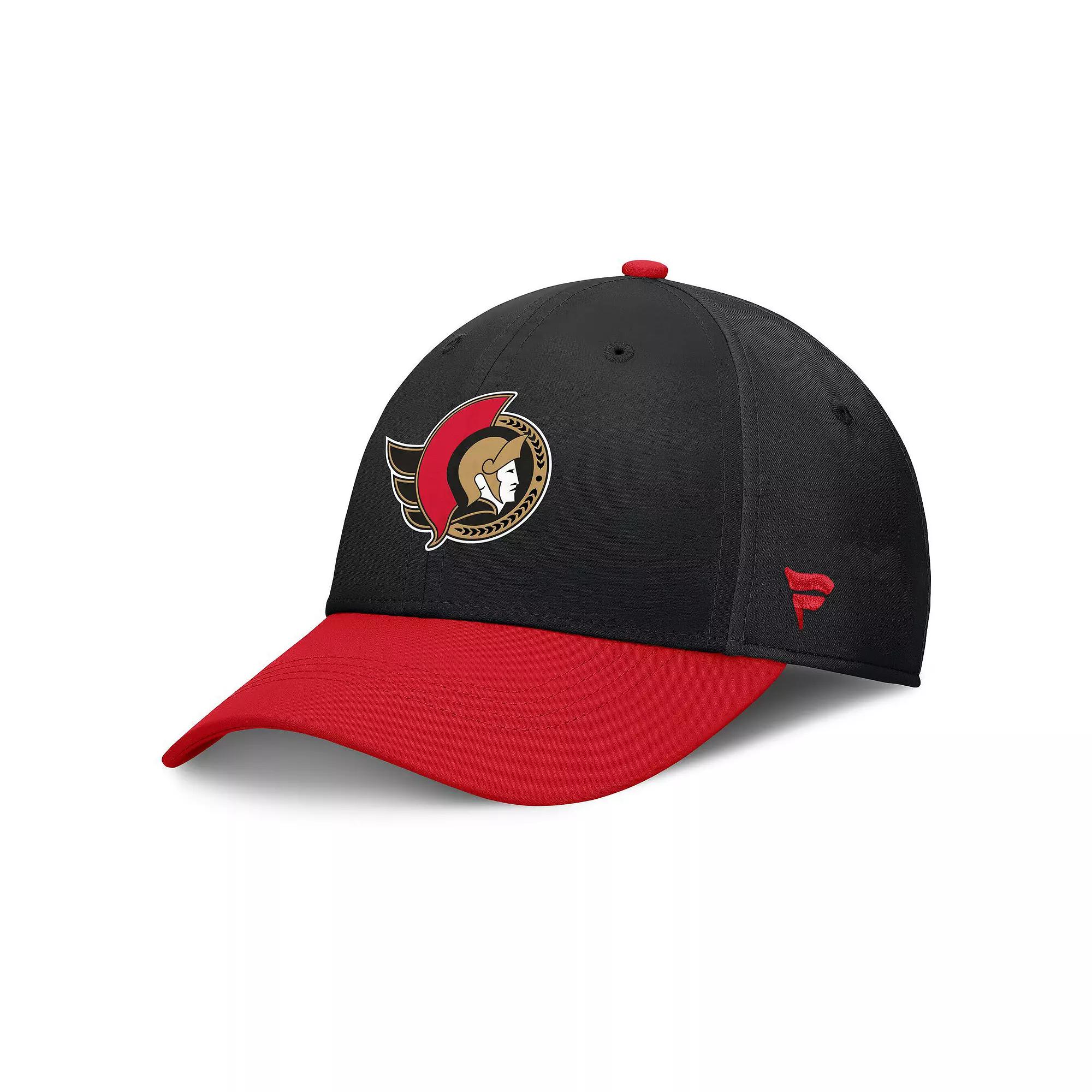 Men's Fanatics Black/Red Chicago Blackhawks Authentic Pro Rink Flex Hat, Size: Small/Medium Product Image
