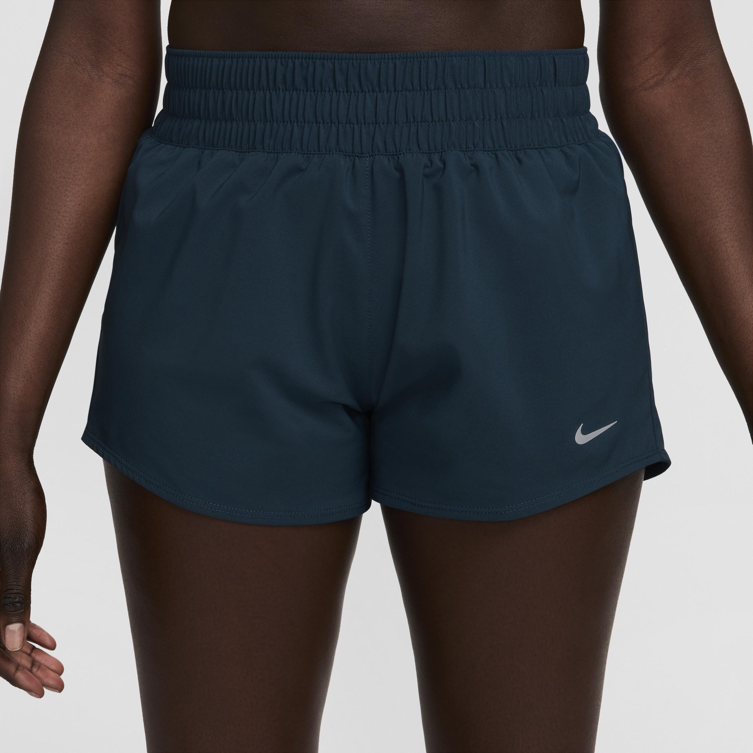 Nike Women's One Dri-FIT Mid-Rise 3" Brief-Lined Shorts Product Image