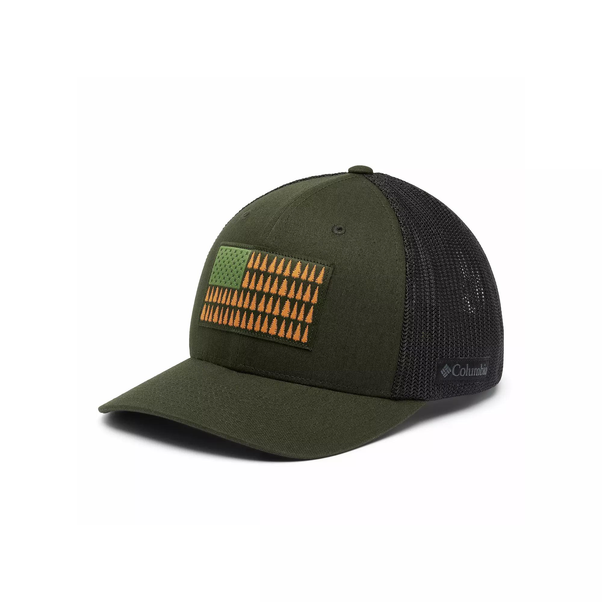 Men's Columbia FlexFit Mesh Tree Flag Fitted Cap,  Product Image