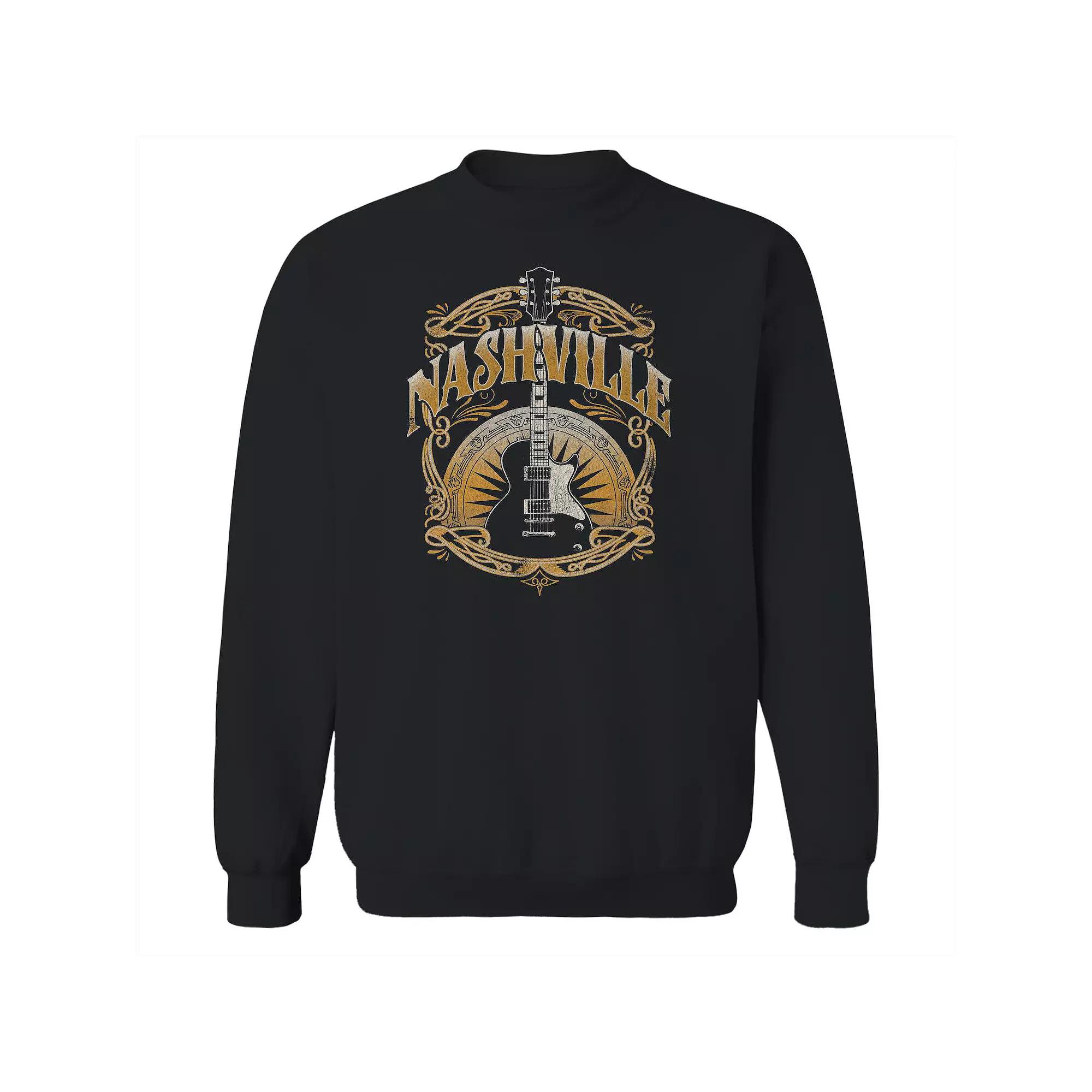 Junior's Nashville Guitar Graphic Fleece Sweatshirt, Women's, Size: XXL, Black Product Image